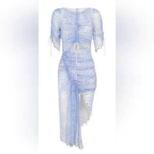 NWOT Alice McCall periwinkle Lotus Dress Asymmetrical Size US 0, UK 32, AU 4